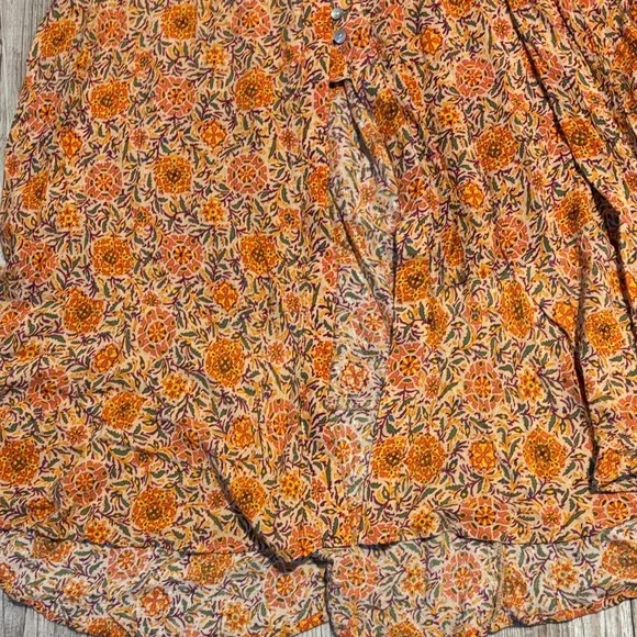 Rachel Zoe Vibrant Orange Floral Maxi Skirt - Picture 6 of 10